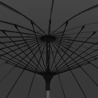 Parasol ogrodowy na słupku aluminiowym, 270 cm, czarny