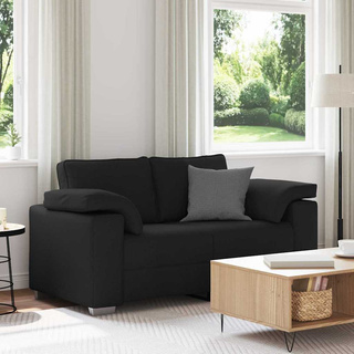 Sofa dwuosobowa Czarny 160 cm tkanina