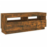 vidaXL Szafka pod TV z oświetleniem LED, przydymiony dąb, 100x35x40 cm