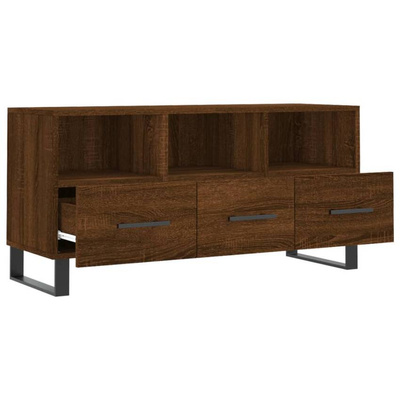 vidaXL Szafka pod TV, brązowy dąb, 102x36x50 cm