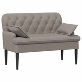 Sofa dwuosobowa z guzikowym pikowaniem Ciemnoszary tkanina