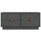 vidaXL Szafka pod TV, szara, 80x34x35 cm, lite drewno sosnowe
