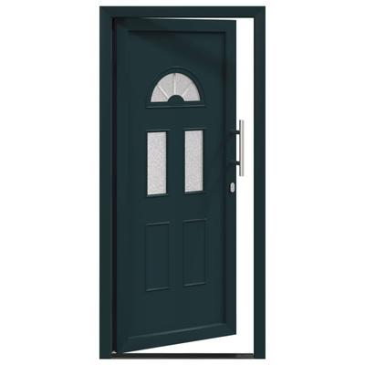 Drzwi Frontowe 98 x 208 cm PVC antracytowy