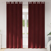 Zasłony zaciemniające 2 pcs Czerwone wino 140 x 245 cm Aksamit