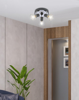 Lampa Candellux 98-61546 plafon E14 czarny chrom