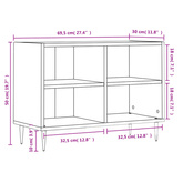 Szafka pod TV, biała, wysoki połysk, 69,5x30x50 cm vidaXL
