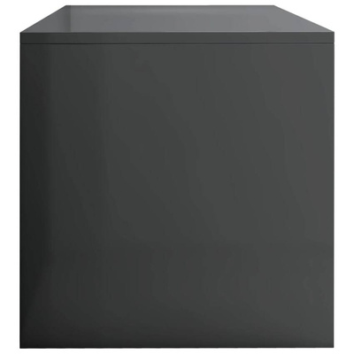 vidaXL Szafka pod TV, szara, wysoki połysk, 100x40x40 cm