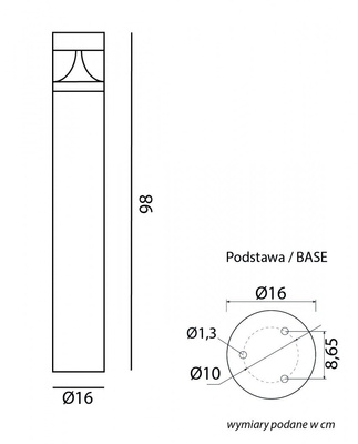 Lampa ogrodowa stojąca BRL-980