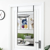 vidaXL Lustro na drzwi, czarne, 50x100 cm, szkło i aluminium