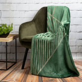 Koc Fla ciemnozielony 150x200