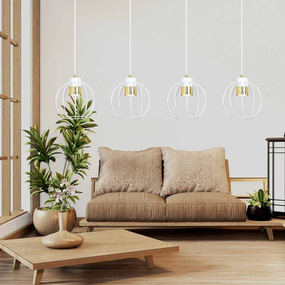Lampa wisząca AJAX 4 WHITE/GOLD