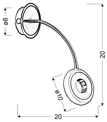 Lampa ścienna Candellux Arm 21-62628 led czarny chrom