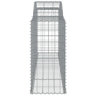 Kosze gabionowe, 17 szt, 300x50x100/120cm, galwanizowane żelazo