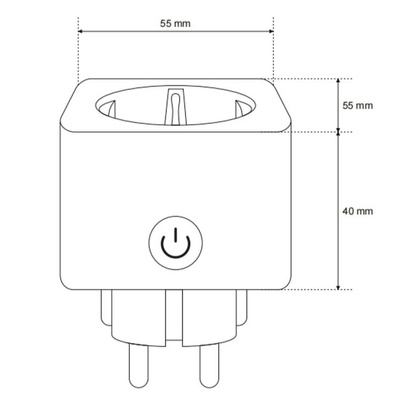 Inteligentne gniazdko wtyczka Schuko WiFi Smart Tuya z monitorem energii 16A 3680W EDO777486 EDO Solutions