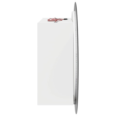 Szafka łazienkowa z lustrem i LED, biała, 54x54x17,5 cm