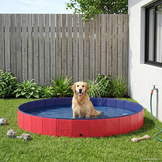 Basen dla Psów Ø300 x 38 cm Gruby PVC czerwony