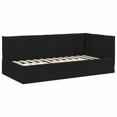Rama Łóżka Narożnego z Materacem 2 szt. Czarny 80 x 200 cm