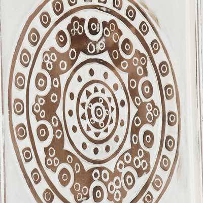 Dekoracja artystyczna 2 pcs Brązowy i biały 40 x 40 x 1,5 cm