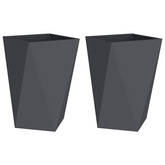 Donica 2 pcs Antracyt 50 x 50 x 75 cm Stal
