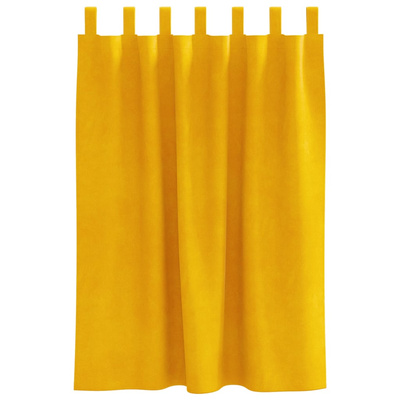 Zasłony zaciemniające 2 pcs Musztardowy Żółty 140 x 140 cm