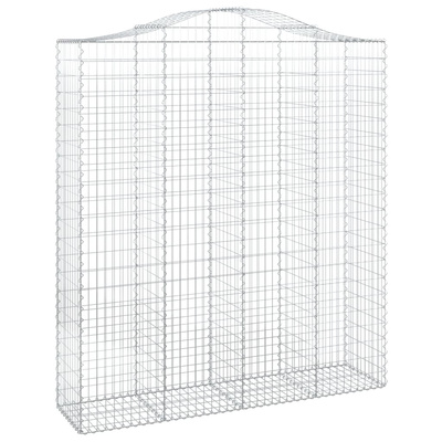 Kosze gabionowe, 10 szt, 200x50x220/240cm, galwanizowane żelazo