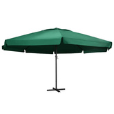 Parasol ogrodowy na aluminiowym słupku, 600 cm, zielony