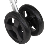 Składany wózek dla psa, szary, 100x49x96 cm, lniana tkanina