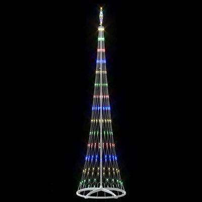 Choinka świąteczna LED z podstawą Wielokolorowe 250 cm Metal