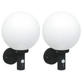Zewnętrzna lampa ścienna 2 pcs Czarny 28 x 25 x 38 cm