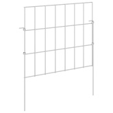 Ogrodzenie z palikami 12 szt. 35 x 30 cm Stal ocynkowana
