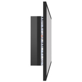 vidaXL Lustro łazienkowe LED, wysoki połysk czarne, 80x8,5x37cm, akryl