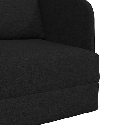 Sofa Bed Czarny 65 x 80 x 83 cm tkanina