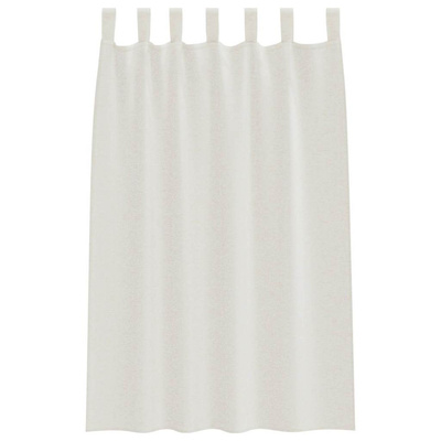 Firany Voile z zasłonami 2 pcs Kremowy 175 x 140 cm Poliester