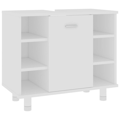 vidaXL Szafka łazienkowa, biała 60x32x53,5 cm, materiał drewnopochodny