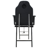 Przenośny fotel kosmetyczny, ekoskóra, 185 x 78 x 76 cm, czarny