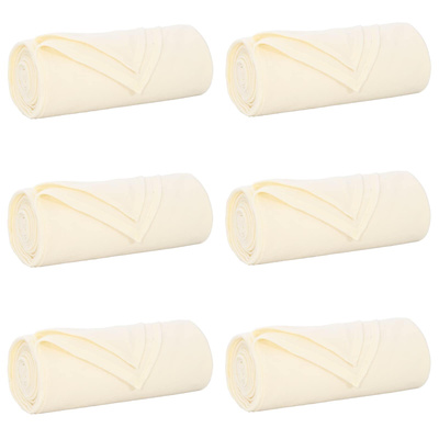 Koce narzutowe 6 pcs Kremowy 200 x 150 cm Polar