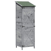 Shed ogrodowy Szary 59,5 x 56 x 176,5 cm Drewno Świerkowe