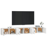 vidaXL Wiszące szafki telewizyjne, 3 szt., białe, 100x34,5x40 cm
