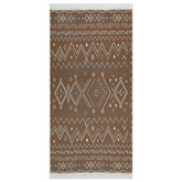 vidaXL Dywan, beżowo-niebieski, 120x180 cm, bawełniany