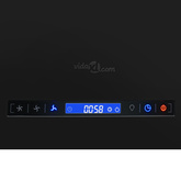 Wiszący okap nad wyspę, dotykowy LCD, 37 cm, stal
