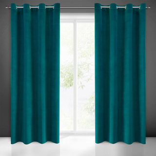 Zasłona Milo ciemnoturkusowa 140x250