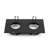 Punktowa oprawa sufitowa wpuszczana CERI 2 SQ Black IP20 kwadratowa czarny podwójna EDO777475 EDO Solutions