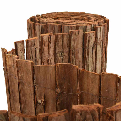 Płot z kory 400 x 125cm Kora Brązowy