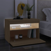vidaXL Szafka pod TV z oświetleniem LED, dąb sonoma, 60x35x40 cm