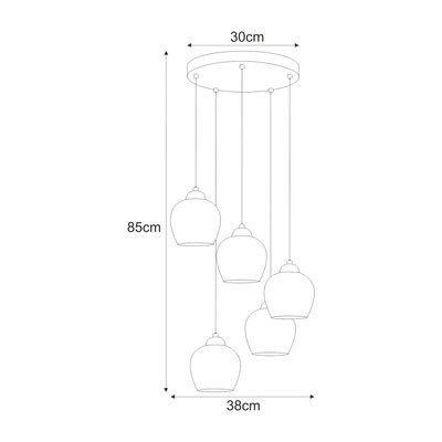 Lampa wisząca K-5602 z serii ABRO