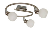 Lampa sufitowa Alabaster spot ze szklanymi kloszami regulowana 3-punktowa do salonu