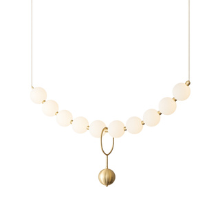 Lampa wisząca Abigali Pontti Big1 30W złoty/mleczne kule