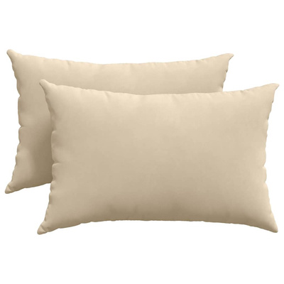 Poduszki na sofę 2 pcs Kremowy 60 x 40 cm tkanina