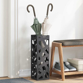 Stojak na Parasol Deszczowy Czarny 15,5 x 15,5 x 49 cm Stal