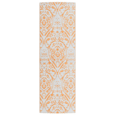 vidaXL Dywan zewnętrzny, pomarańczowo-biały, 80x250 cm, PP